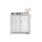 James Martin Vanities Bristol 36in Single Vanity, Bright White w/ 3 CM Ethereal Noctis Quartz Top 157-V36-BW-3ENC - alternate 1